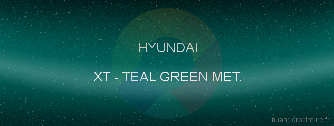 Peinture Hyundai XT Teal Green Met.