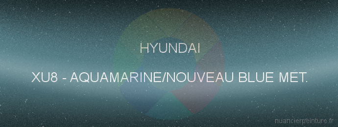 Peinture Hyundai XU8 Aquamarine/nouveau Blue Met.
