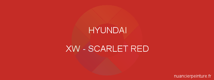 Peinture Hyundai XW Scarlet Red