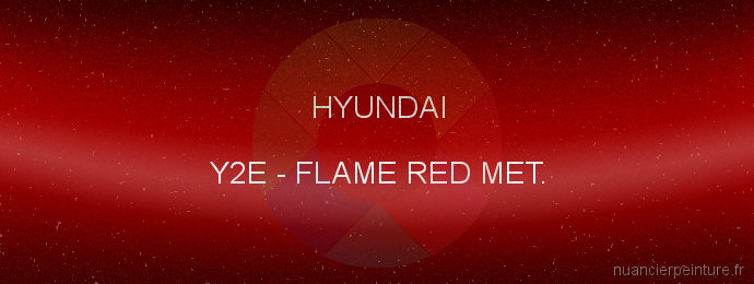 Peinture Hyundai Y2E Flame Red Met.