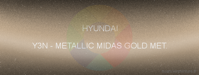 Peinture Hyundai Y3N Metallic Midas Gold Met.
