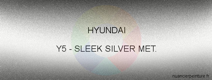 Peinture Hyundai Y5 Sleek Silver Met.