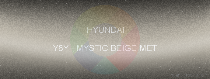 Peinture Hyundai Y8Y Mystic Beige Met.