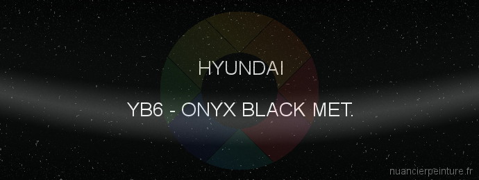 Peinture Hyundai YB6 Onyx Black Met.