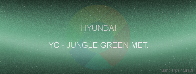 Peinture Hyundai YC Jungle Green Met.