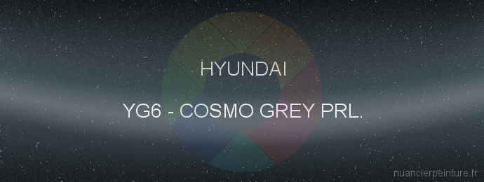 Peinture Hyundai YG6 Cosmo Grey Prl.