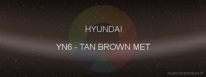 Peinture Hyundai YN6 Tan Brown Met