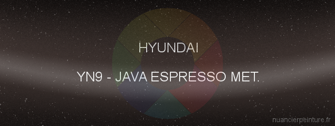Peinture Hyundai YN9 Java Espresso Met.