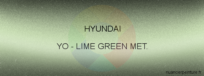 Peinture Hyundai YO Lime Green Met.
