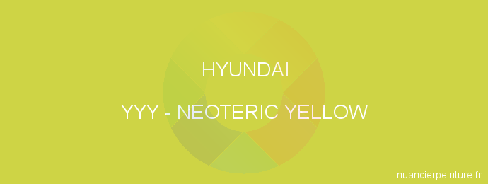 Peinture Hyundai YYY Neoteric Yellow