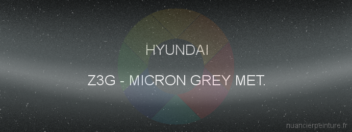Peinture Hyundai Z3G Micron Grey Met.