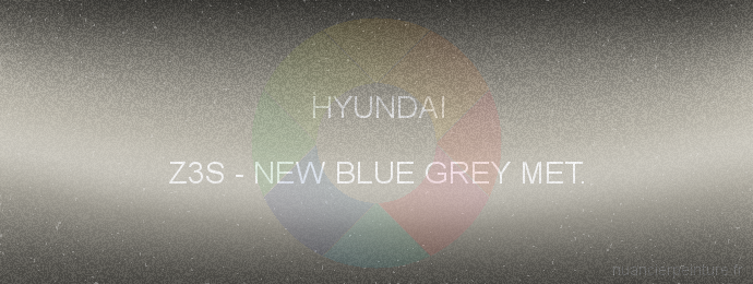 Peinture Hyundai Z3S New Blue Grey Met.