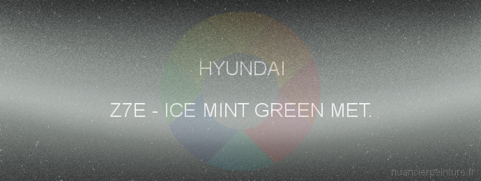 Peinture Hyundai Z7E Ice Mint Green Met.