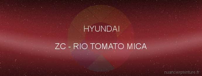 Peinture Hyundai ZC Rio Tomato Mica