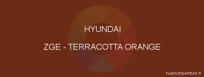 Peinture Hyundai ZGE Terracotta Orange