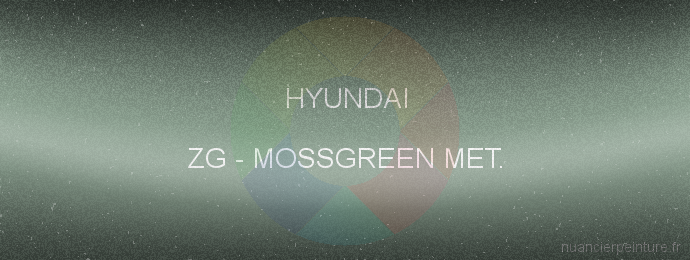 Peinture Hyundai ZG Mossgreen Met.