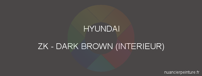 Peinture Hyundai ZK Dark Brown (interieur)