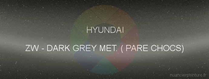 Peinture Hyundai ZW Dark Grey Met. ( Pare Chocs)