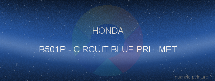 Peinture Honda B501P Circuit Blue Prl. Met.