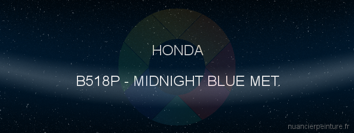 Peinture Honda B518P Midnight Blue Met.