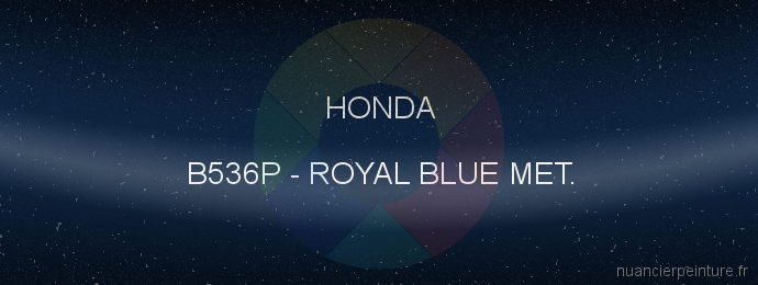 Peinture Honda B536P Royal Blue Met.