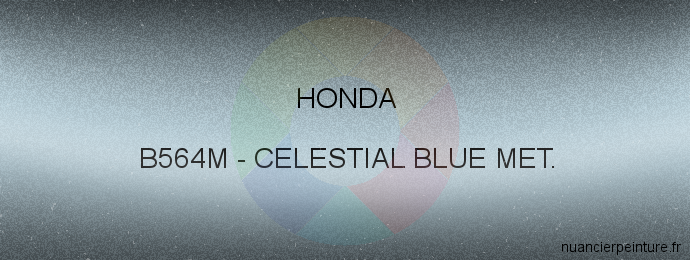 Peinture Honda B564M Celestial Blue Met.