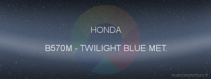 Peinture Honda B570M Twilight Blue Met.
