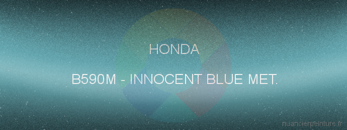Peinture Honda B590M Innocent Blue Met.