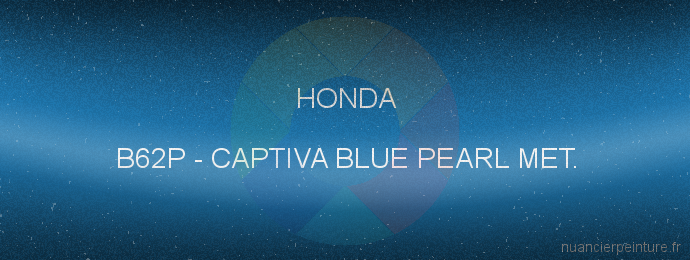 Peinture Honda B62P Captiva Blue Pearl Met.