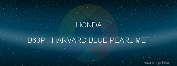Peinture Honda B63P Harvard Blue Pearl Met.
