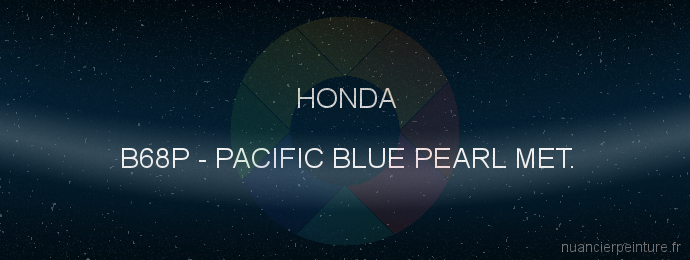 Peinture Honda B68P Pacific Blue Pearl Met.