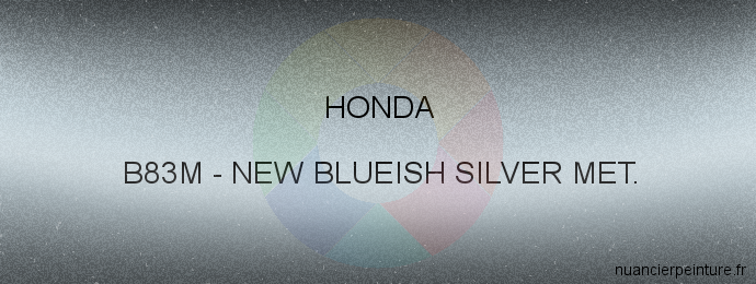 Peinture Honda B83M New Blueish Silver Met.