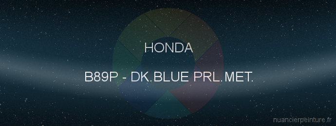 Peinture Honda B89P Dk.blue Prl.met.