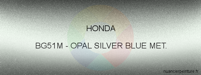 Peinture Honda BG51M Opal Silver Blue Met.