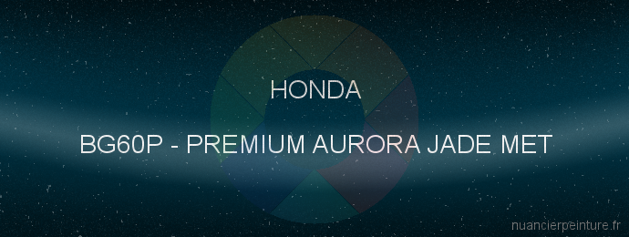 Peinture Honda BG60P Premium Aurora Jade Met