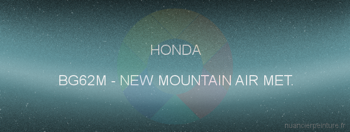Peinture Honda BG62M New Mountain Air Met.