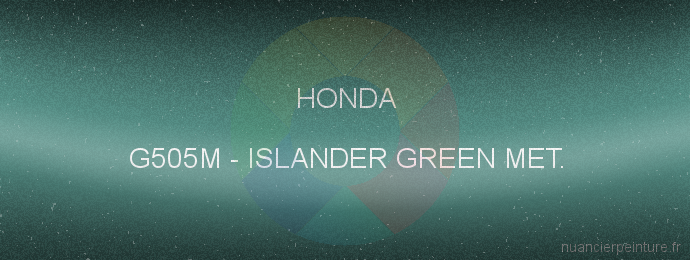 Peinture Honda G505M Islander Green Met.
