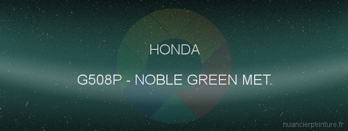 Peinture Honda G508P Noble Green Met.
