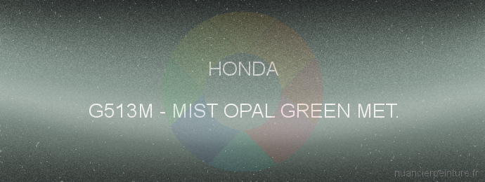Peinture Honda G513M Mist Opal Green Met.