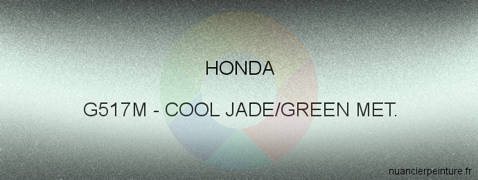 Peinture Honda G517M Cool Jade/green Met.