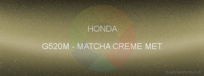 Peinture Honda G520M Matcha Creme Met.