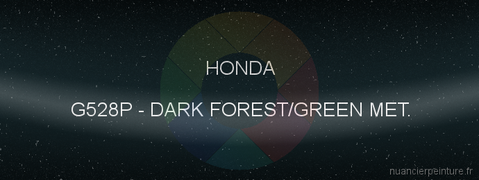 Peinture Honda G528P Dark Forest/green Met.