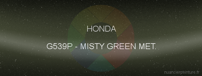 Peinture Honda G539P Misty Green Met.