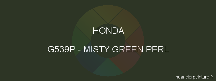 Peinture Honda G539P Misty Green Perl