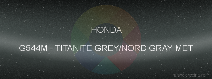 Peinture Honda G544M Titanite Grey/nord Gray Met.
