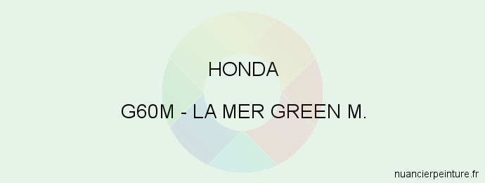 Peinture Honda G60M La Mer Green M.