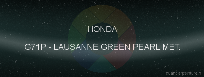 Peinture Honda G71P Lausanne Green Pearl Met.