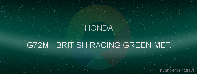 Peinture Honda G72M British Racing Green Met.