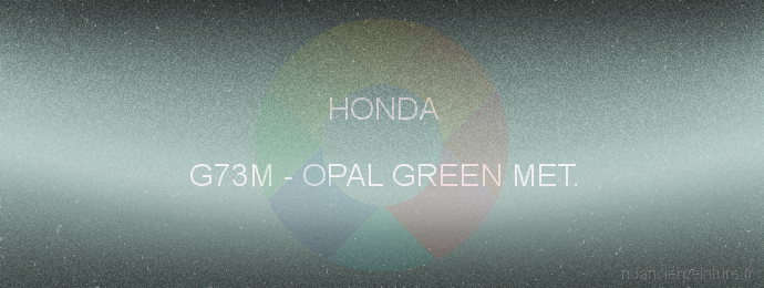 Peinture Honda G73M Opal Green Met.