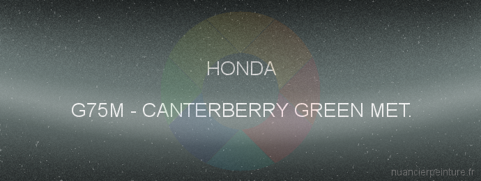 Peinture Honda G75M Canterberry Green Met.